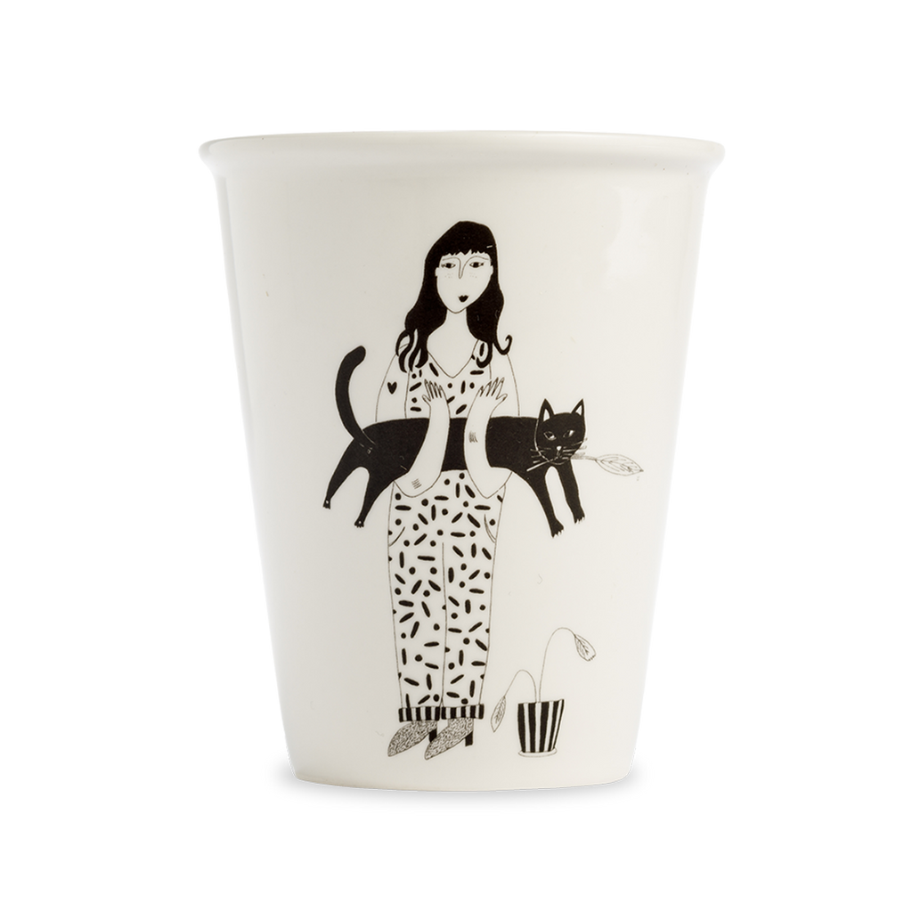 cup black cat