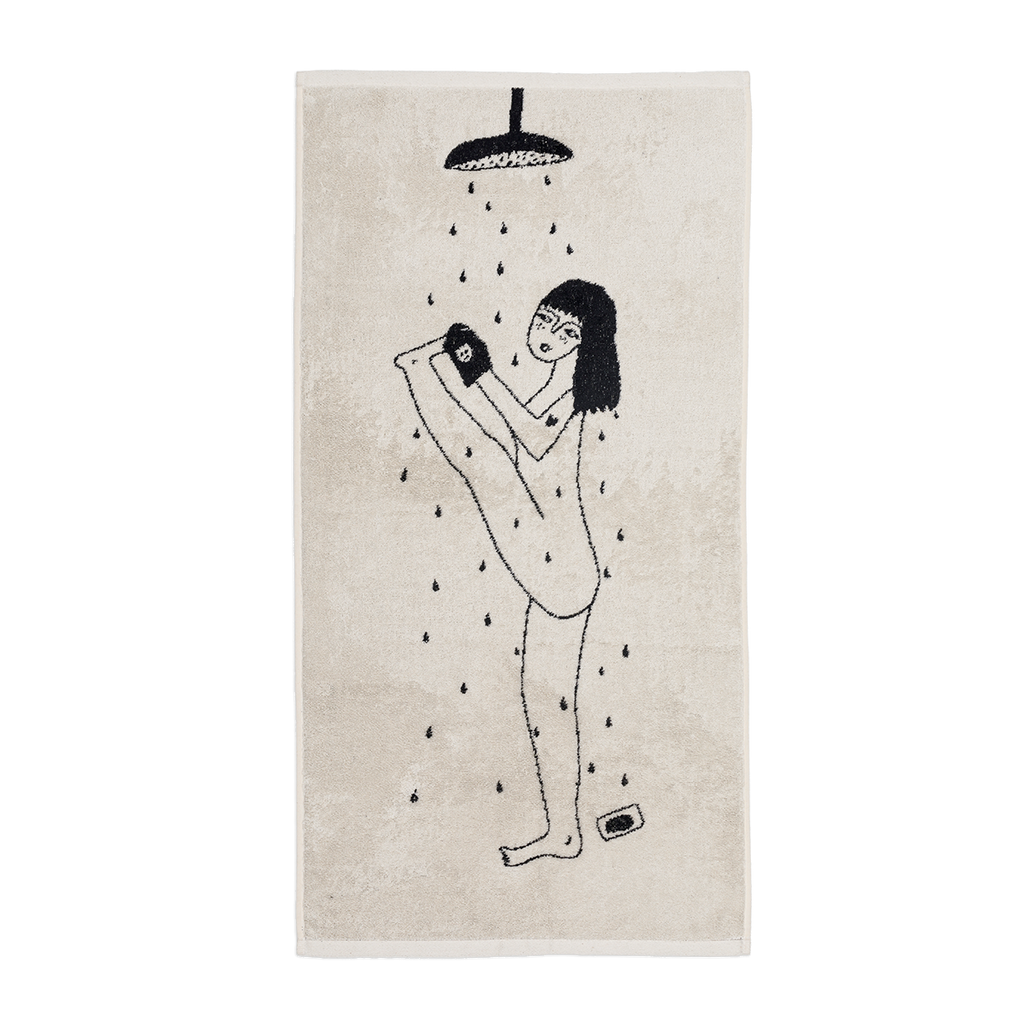 towels set yoga in the shower