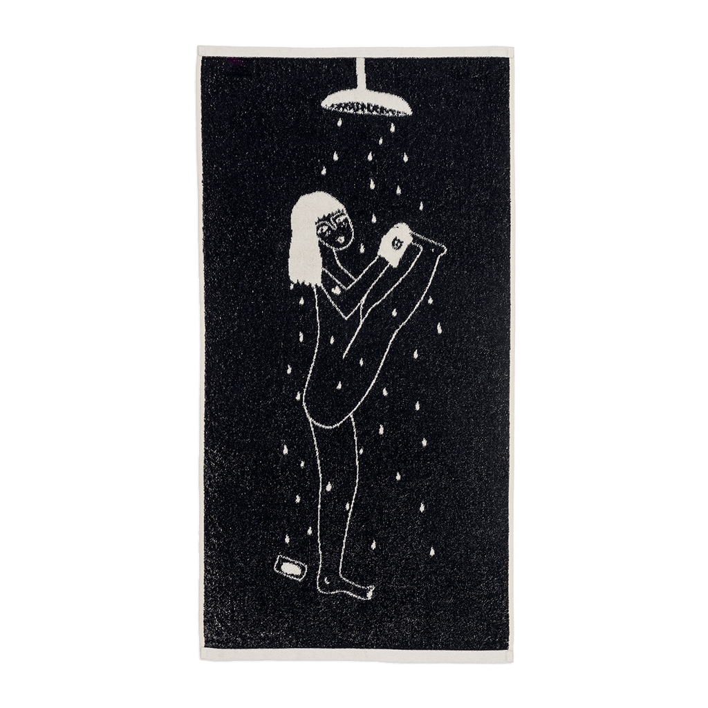 towels set yoga in the shower