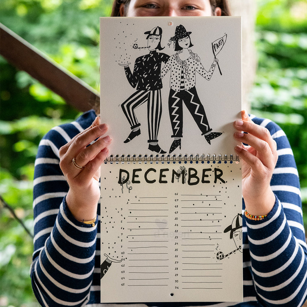 birthday calendar party lovers