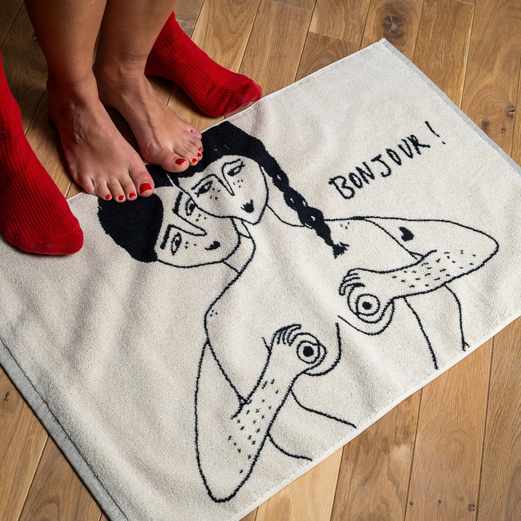 bath mat bonjour