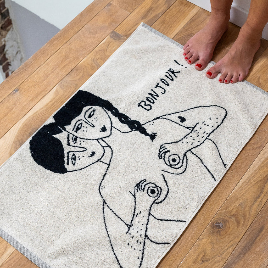 bath mat bonjour