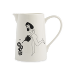 large jug happy flowers