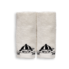 guest towel set peeking