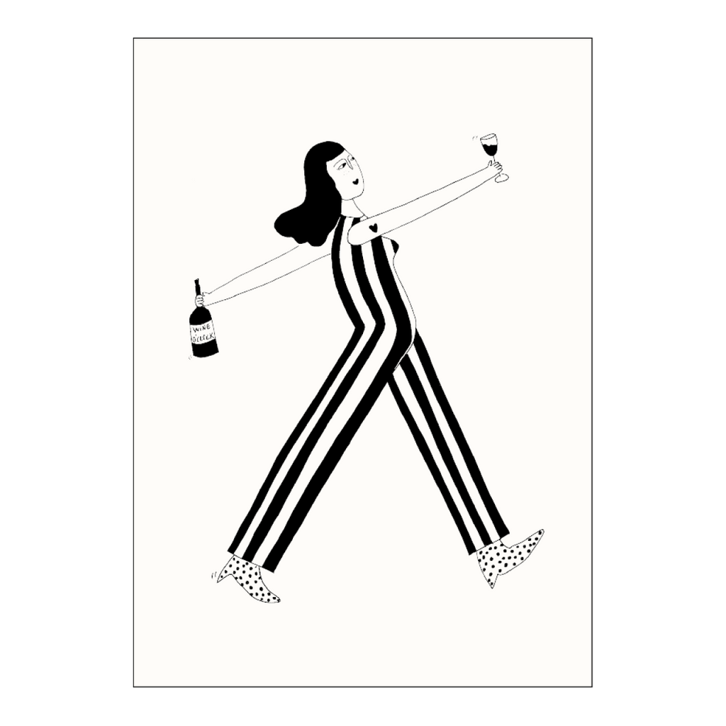 postcard wine o'clock