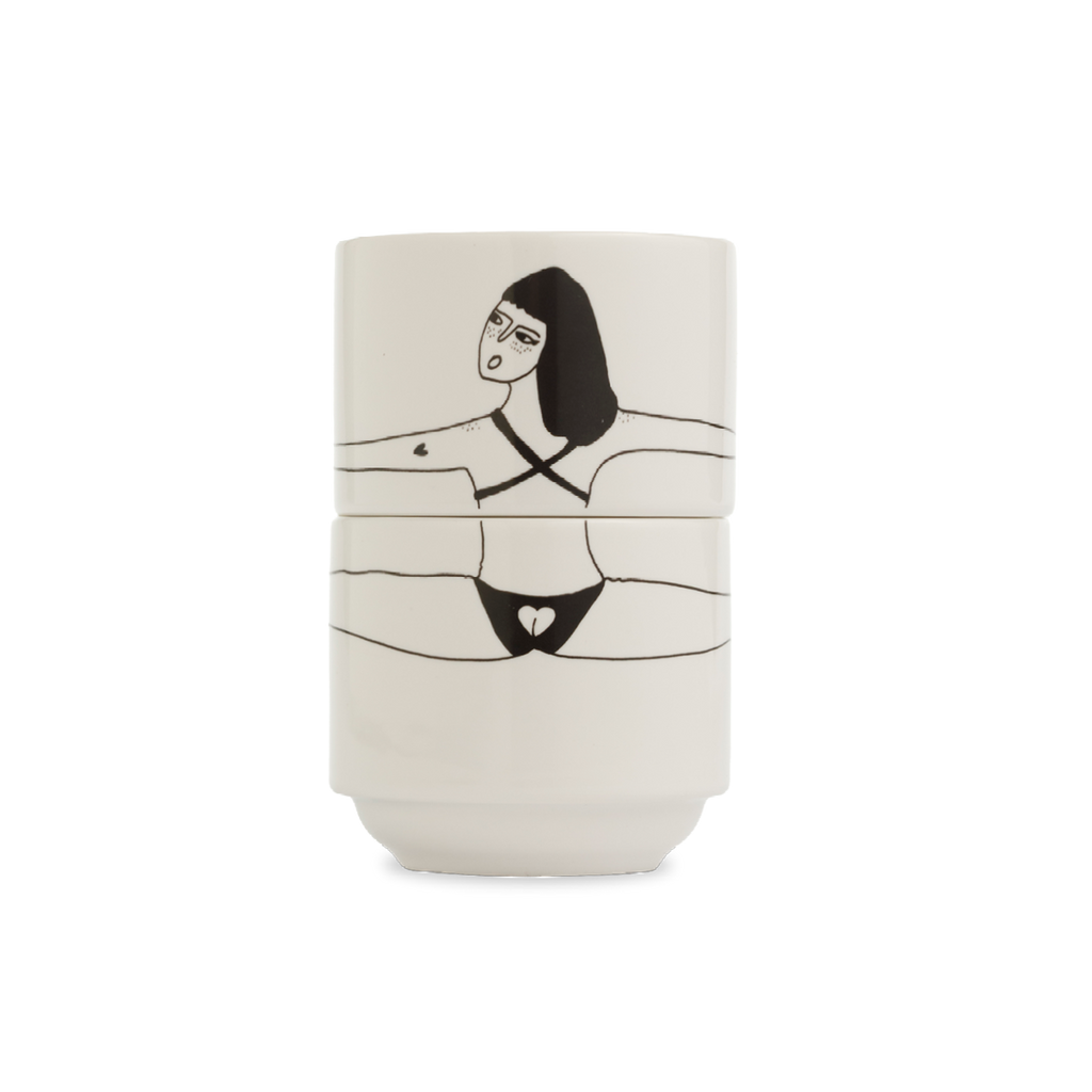 stackable mugs my favorite underwear (set*2)