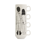 stapelbare mokken naked couple back (set*4)