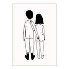 postkaart naked couple back