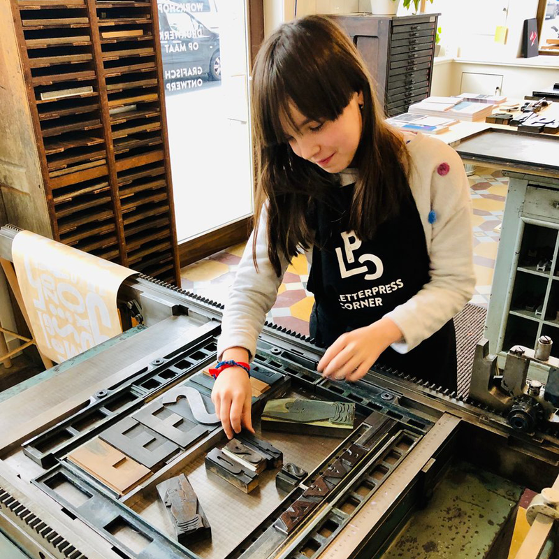 Workshop bij Letterpress Corner