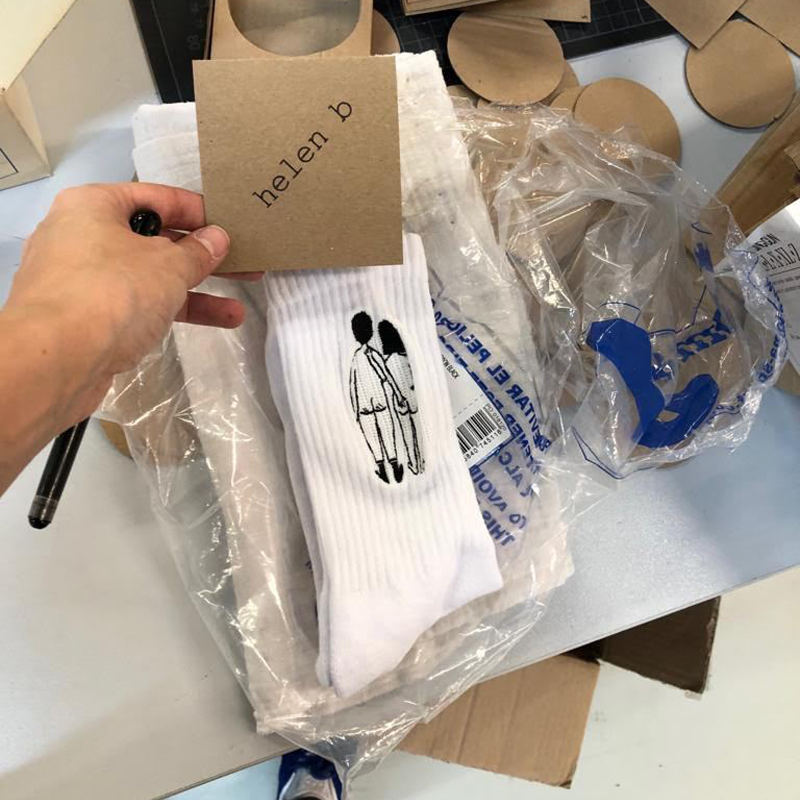 Limited edition naked couple back-sokken