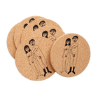 onderzetter kurk naked couple (set van 6)