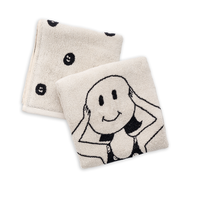 towels set smiley girl