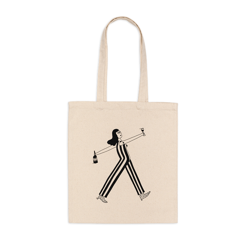 tote bag wine o'clock