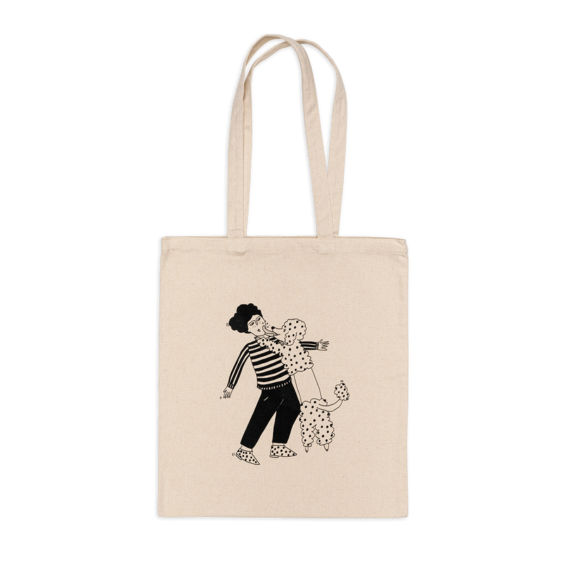 tote bag poodle love