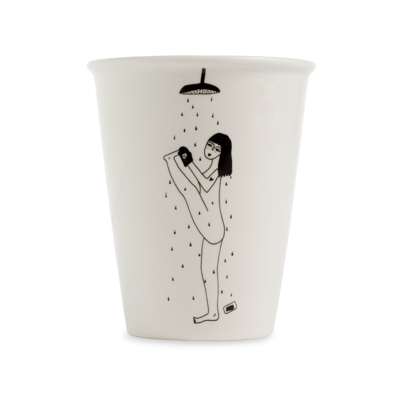 cup yoga in the shower