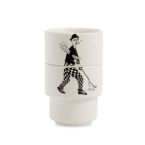 egg cup sunday in paris (set of 2)