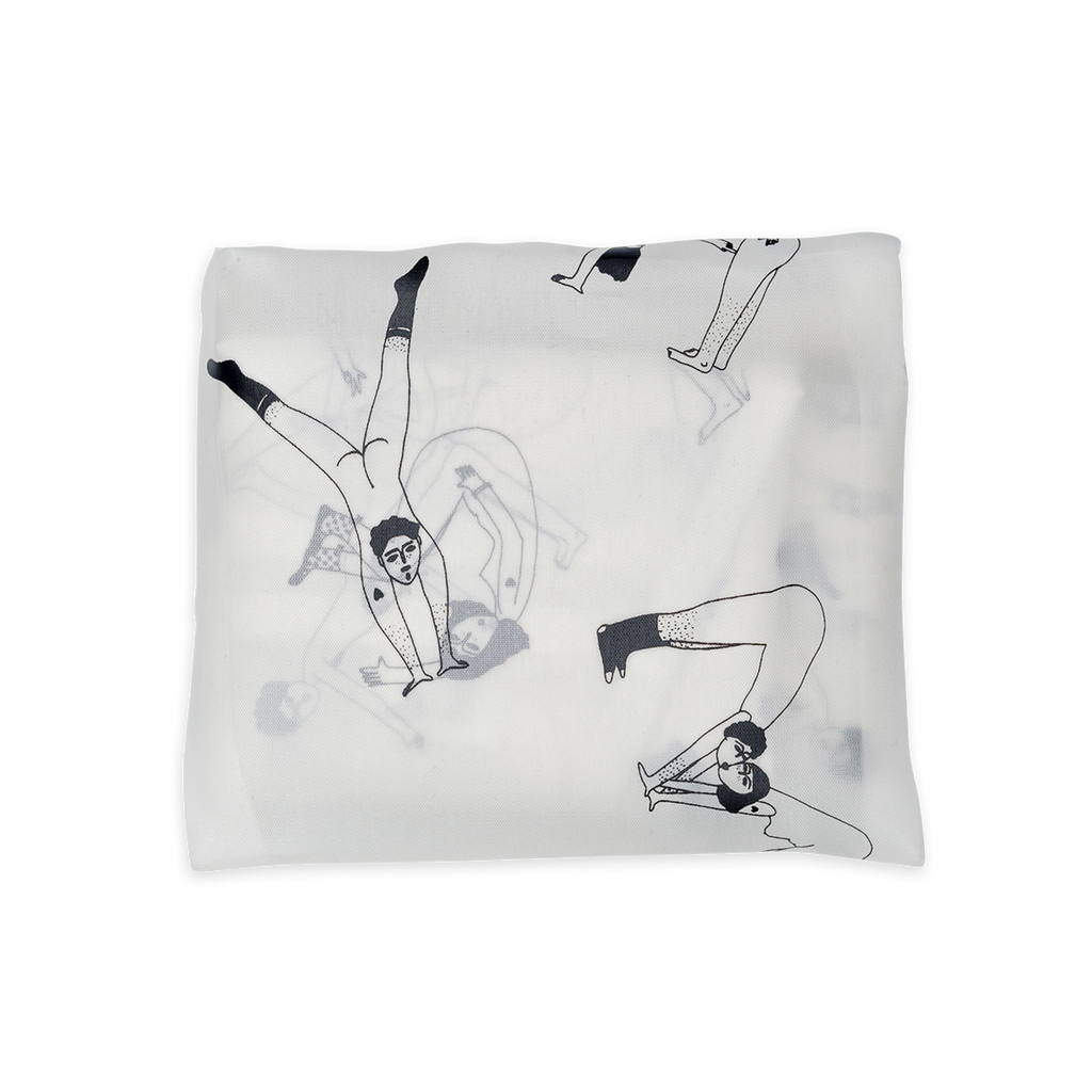 opvouwbare shopper ABC nude