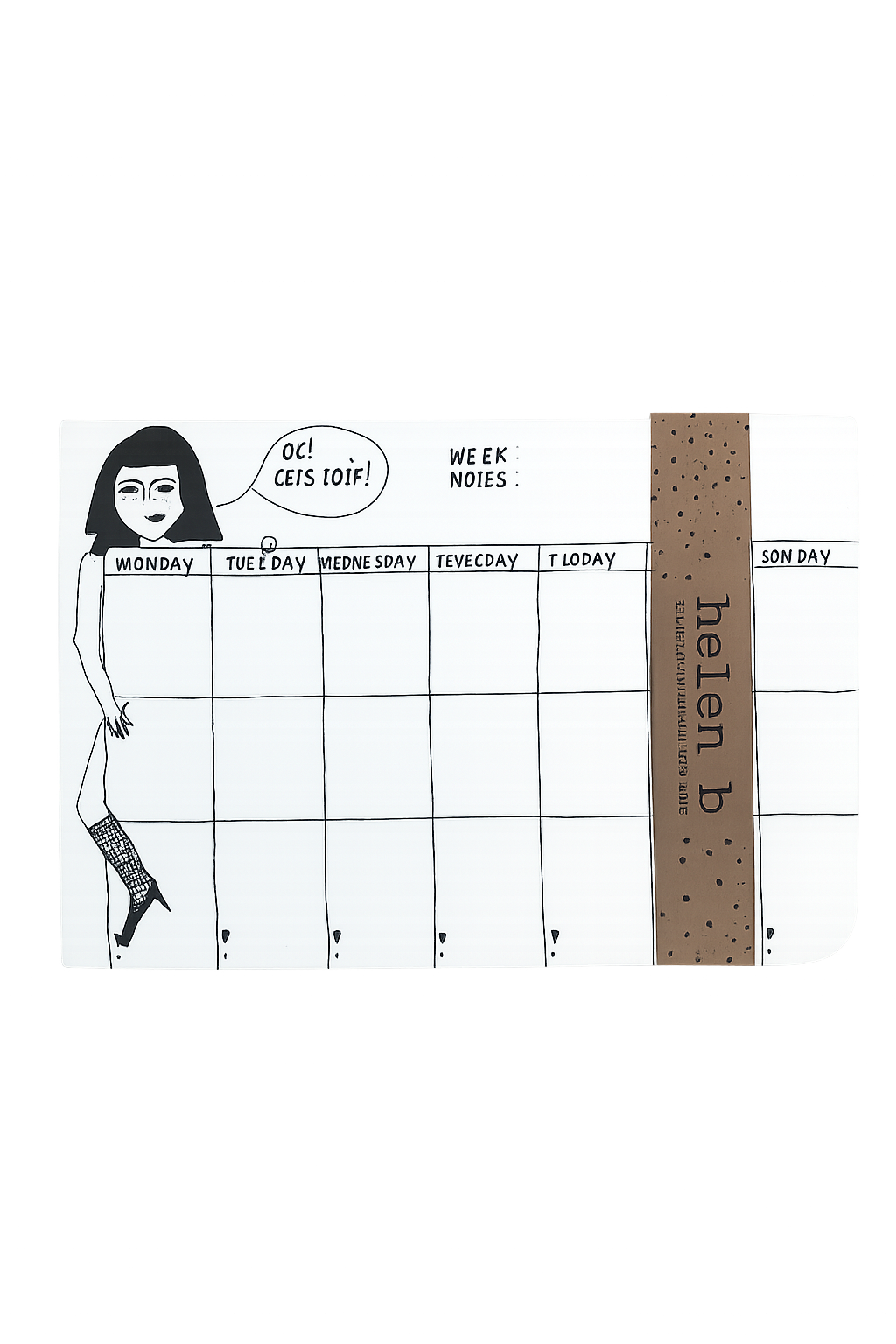 weekly planner pin-up