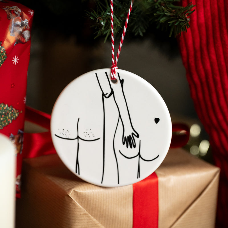 ornament naked couple back