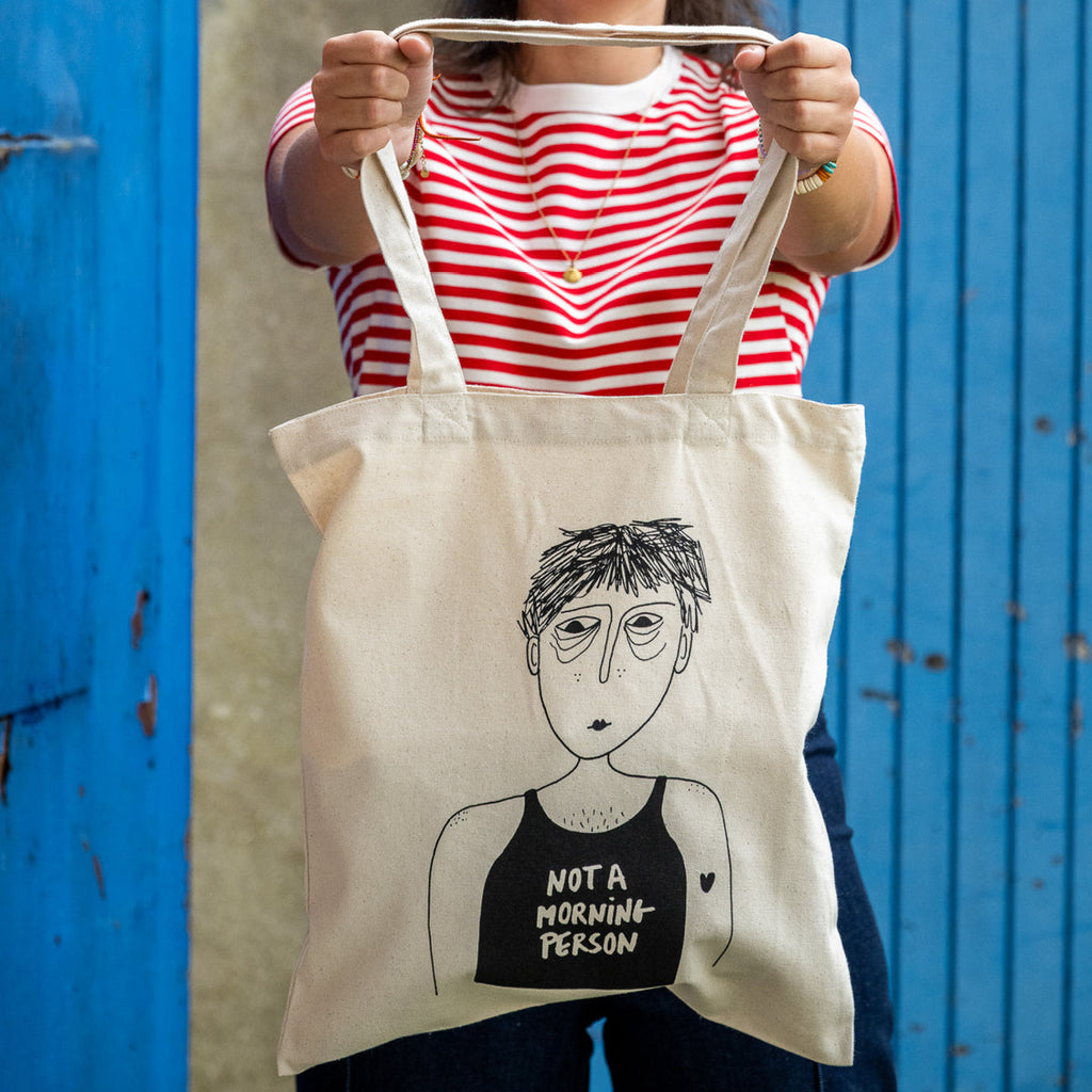 tote bag not a morning person