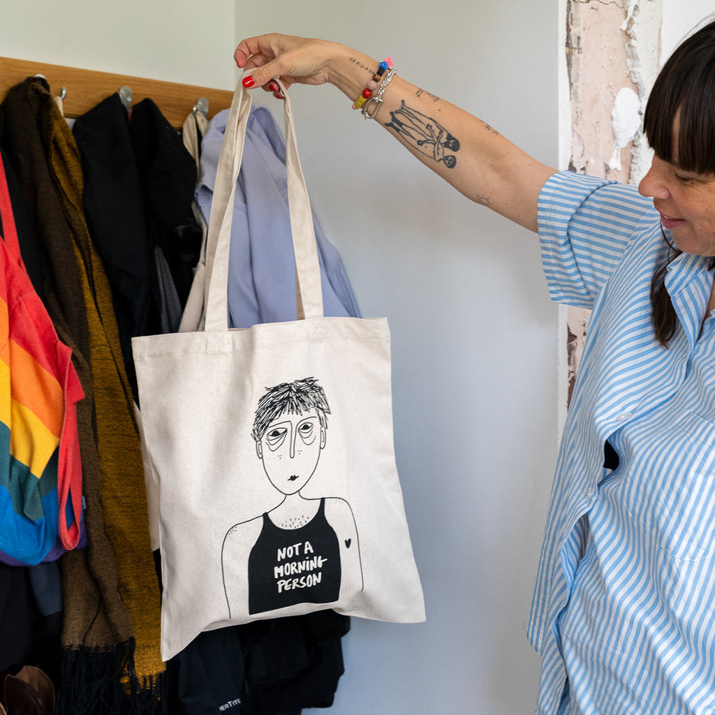 tote bag not a morning person