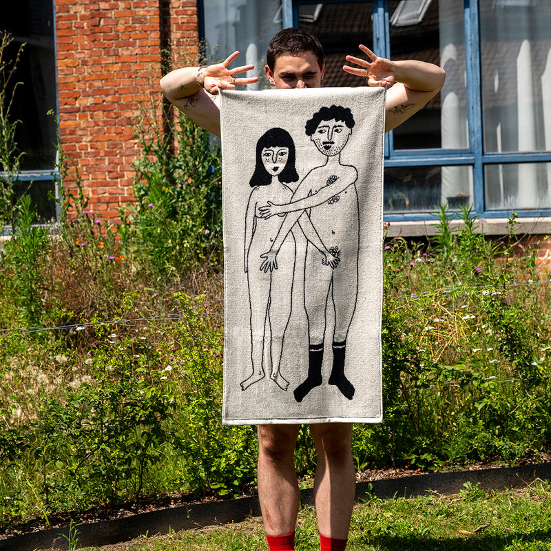 handdoek naked couple