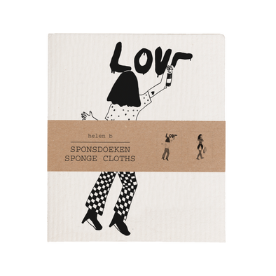sponsdoeken set slip with dots & love