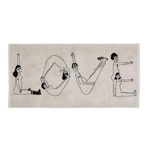 serviette de bain love
