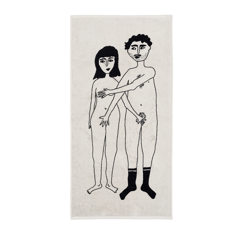 bath towel naked couple