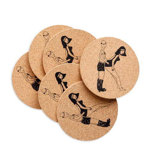 Untersetzer Kork K (Set von 6)