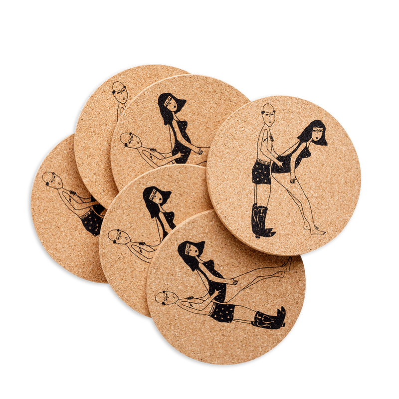 onderzetter kurk K (set van 6)