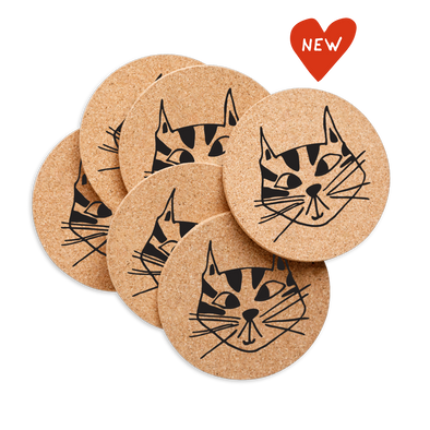 onderzetter kitty (set van 6)