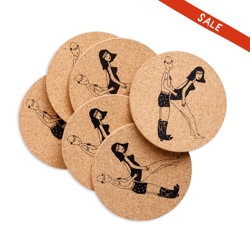 onderzetter kurk K (set van 6)