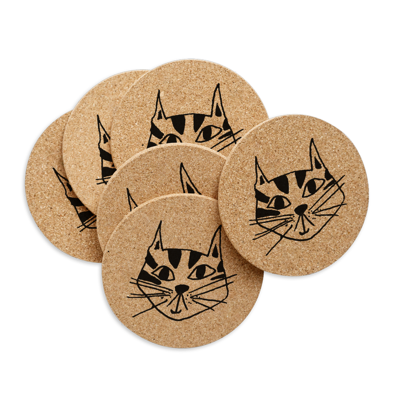onderzetter kitty (set van 6)