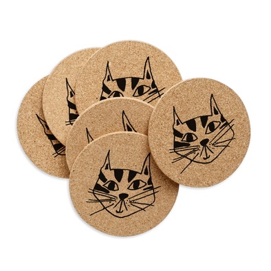 onderzetter kitty (set van 6)