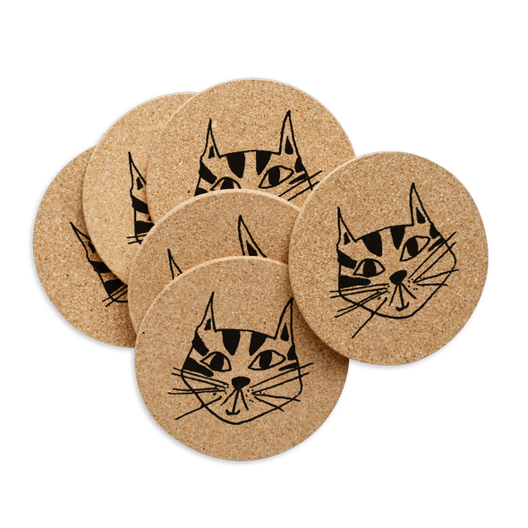 onderzetter kitty (set van 6)
