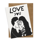 wenskaart love you secret kissers