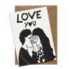 wenskaart love you secret kissers