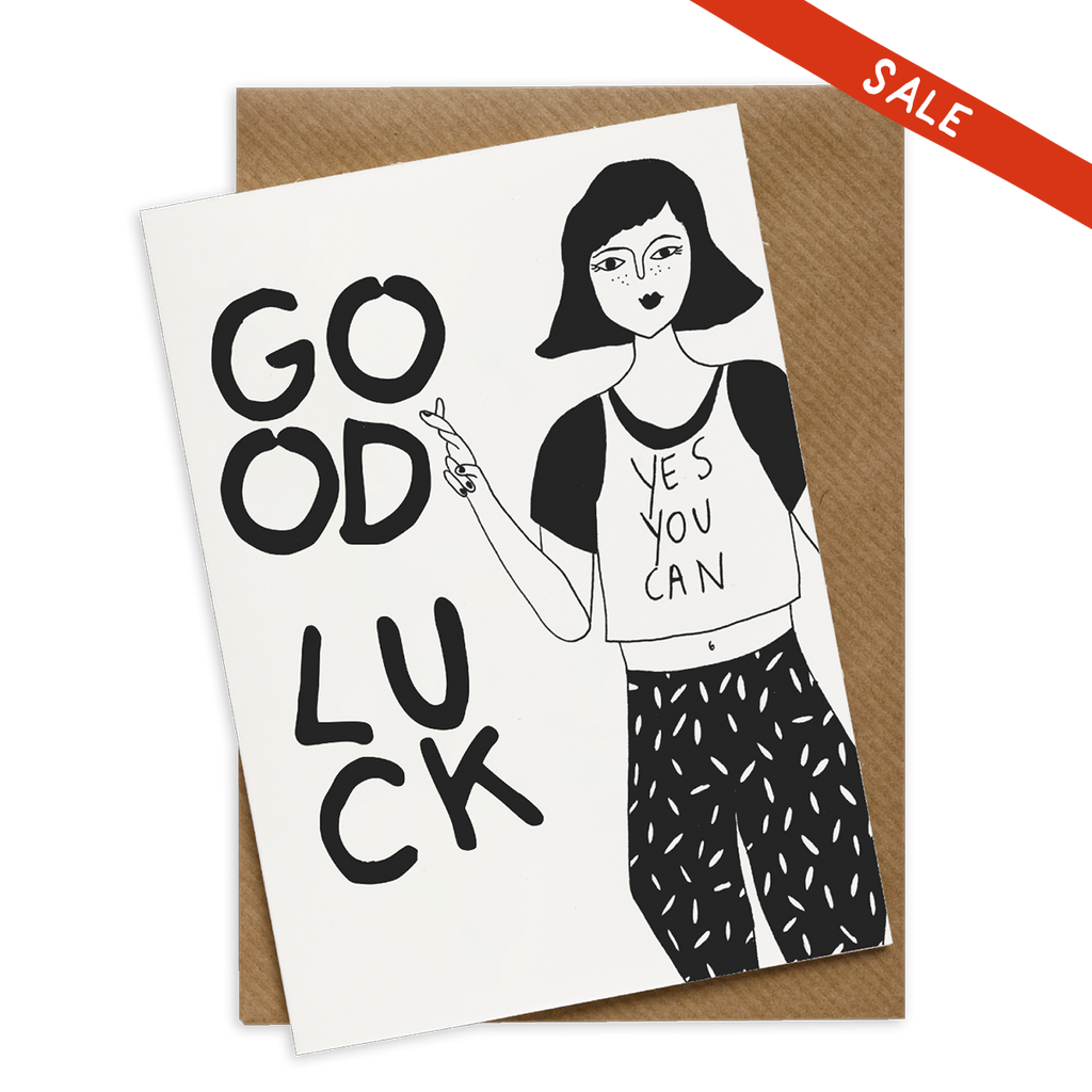 greeting card good luck yes you can