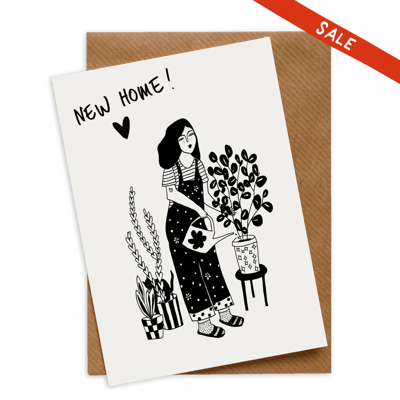 carte de voeux nouvelle maison plant lover