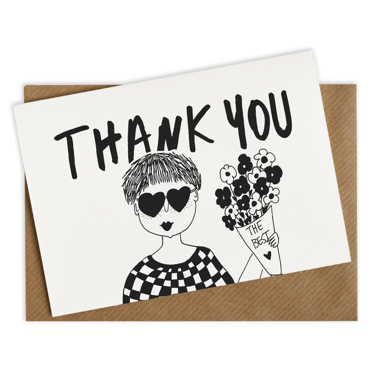 wenskaart thank you - the best