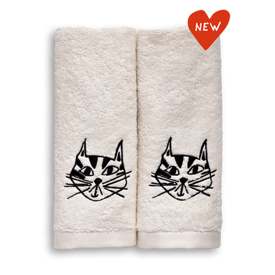 gastendoek set cat (set*2)