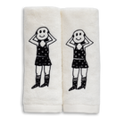 guest towel smiley girl