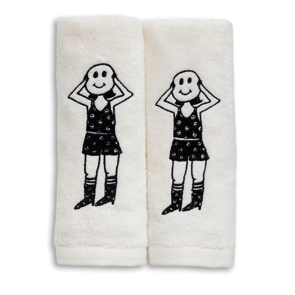 gastendoek smiley girl (set*2)