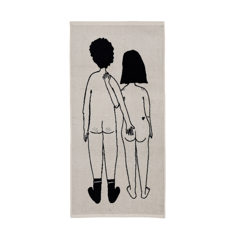 handdoek naked couple back