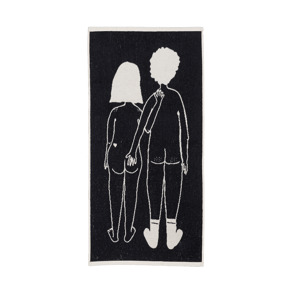 handdoek naked couple back