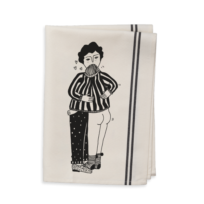 kitchen towel sweater hug