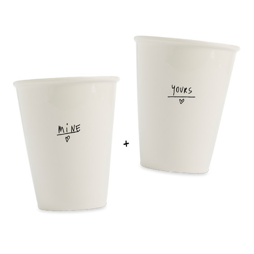 set cups mine + yours
