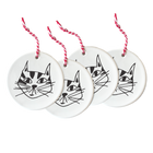 Set of 4 kitty pendants