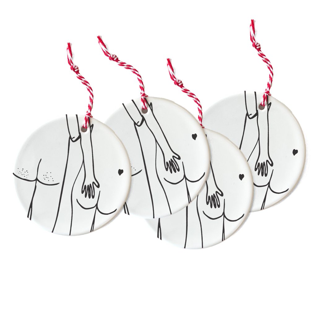 set of 4 hangers naked couple back